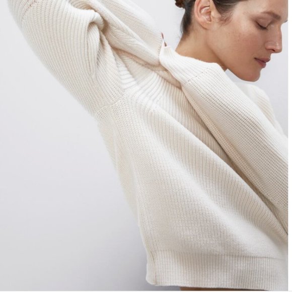 Zara Sweaters - Zara High Neck Sweater in Ecru